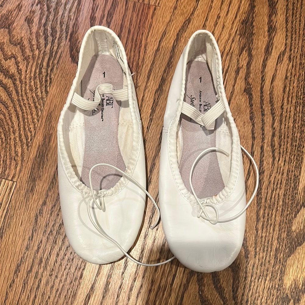 girls 1 white ballet shoe american ballet theater